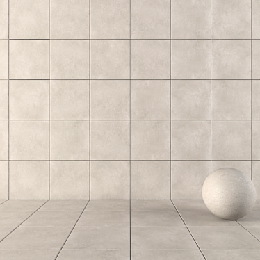 Core Fume Concrete Wall Tiles: Modern & Versatile 3D model image 1 