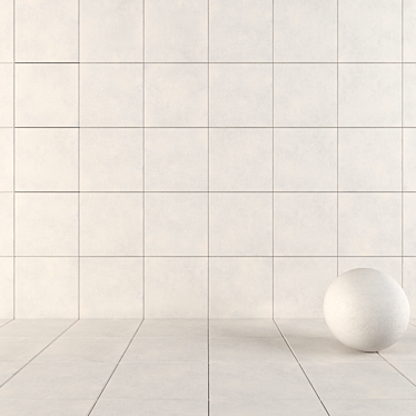 Core Gray Concrete Wall Tiles 3D model image 1 