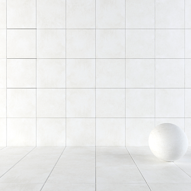 CORE White Concrete Wall Tiles 3D model image 1 