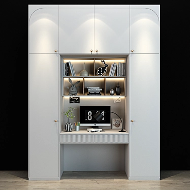 Modern Storage Solution: Cabinet 0153 3D model image 1 