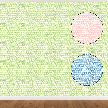 Seamless Wallpaper Set (3 colors) 3D model image 1 