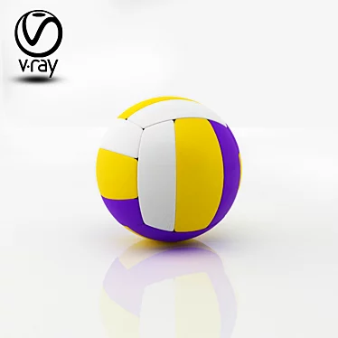 Pro-Volley Volleyball Ball 3D model image 1 