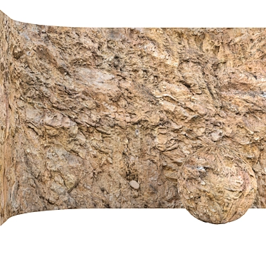 8K Tileable Stone Wall Rock Cliff 3D model image 1 