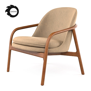 Elegant Aleman Armchair 3D model image 1 