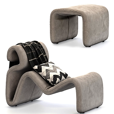 Versatile Jan Ekselius Lounge Set 3D model image 1 