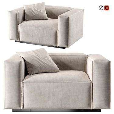 Modern Bludo Cleon Lounge Chair 3D model image 1 