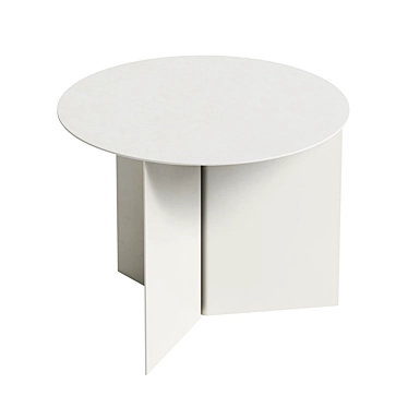 Sleek Round Hay Slit Table 3D model image 1 