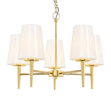 Elegant Demitri 5-Light Chandelier 3D model image 1 