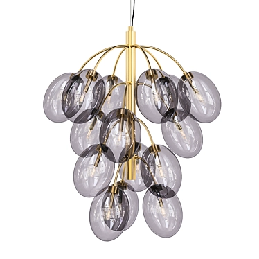 Smokey Glass Drops Ceiling Lamp 3D model image 1 
