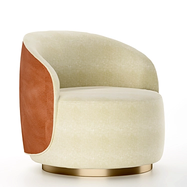 Elegant Anabelle Armchair by Fendi 3D model image 1 