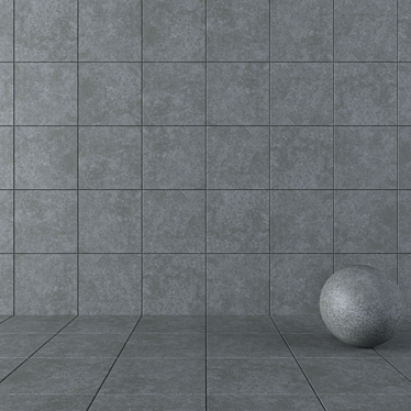 Modern Concrete Wall Tiles Set 3D model image 1 