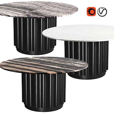 Elegant Eden Rock Dining Table 3D model image 1 