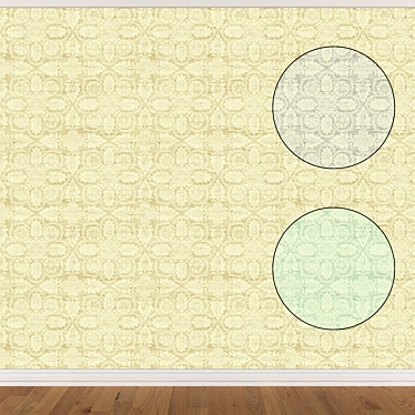 Seamless Wallpaper Set - 3 Color Options 3D model image 1 