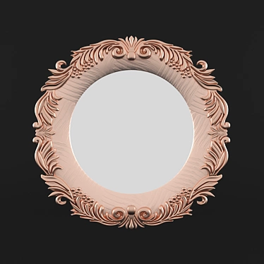 Sleek Circular Mirror: Reflect in Style 3D model image 1 