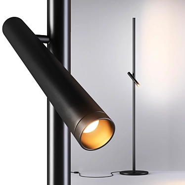 Dual-Light Backlight Floor Lamp 3D model image 1 