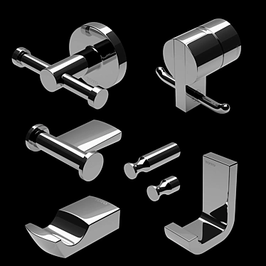 Toto Robe Hooks: Stylish Collection for Ultimate Convenience 3D model image 1 
