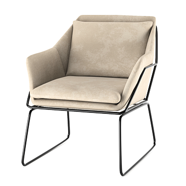 Modern Arizona Armchair 3D model image 1 