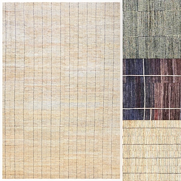 Modern Minimalist Rug: 2000mm Width, 3000mm Height 3D model image 1 