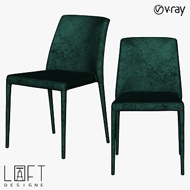 Elegant Fabric Chair- LoftDesigne 3D model image 1 