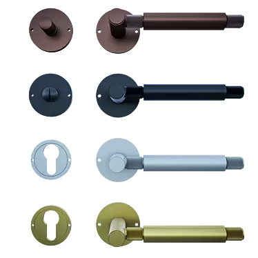 Elegant Griff Grad Door Handle 3D model image 1 