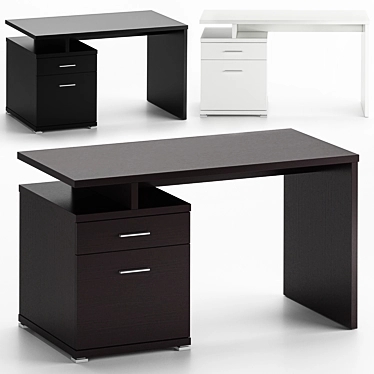 Irving 2-Drawer Office Desk 3D model image 1 