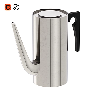 Elegant Arne Jacobsen Coffee Pot 3D model image 1 