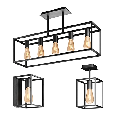 Modern Nowodvorski CRATE Pendant Light 3D model image 1 