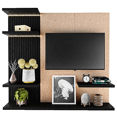 Sleek TV Shelf: Stylish and Functional 3D model image 1 