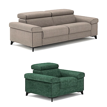 Modern Belgian Sofa Silenos 3D model image 1 