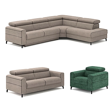 Belgian Comfort Tinos Sofa 3D model image 1 