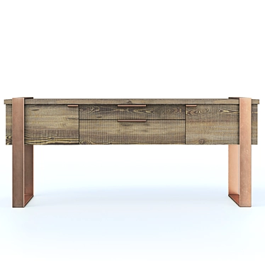 Equis Console: Modern & Spacious 72" Contemporary Design 3D model image 1 