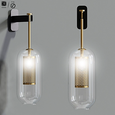 Modern Nordic LED Wall Sconce 3D model image 1 