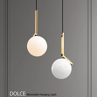 Sleek Hanging Light Fixture - DOLCE 3D model image 1 
