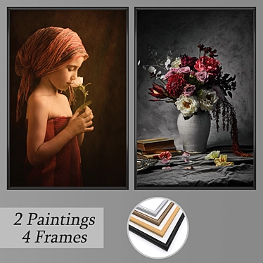 Contemporary Wall Art Set 3D model image 1 