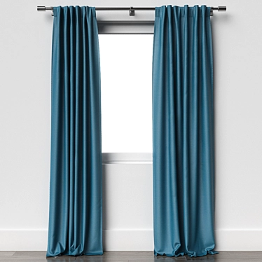 Cotton Lustre Velvet Curtain Regal Blue