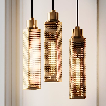 Contemporary Square Pendant Light 3D model image 1 