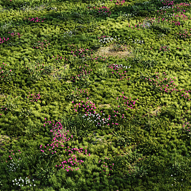 Meadow Bliss: Lush Grassland 3D model image 1 