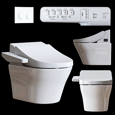 TOTO Washlet EK 2.0: Luxury Bidet Seat 3D model image 1 