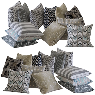 Comfy Cushions: Stylish Decor Pillows 3D model image 1 