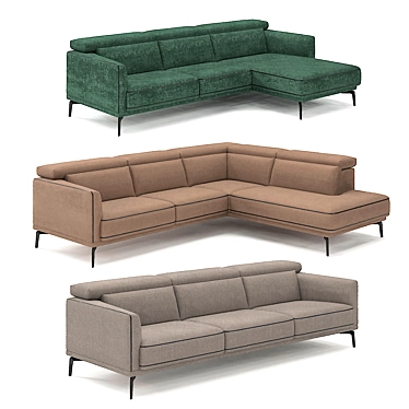 Belgian Luxe Kingston Sofa 3D model image 1 