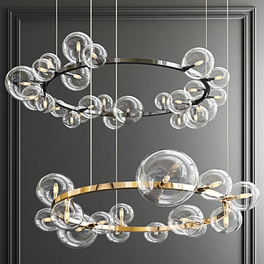 Illuminating Elegance: Iona Round Chandelier 3D model image 1 