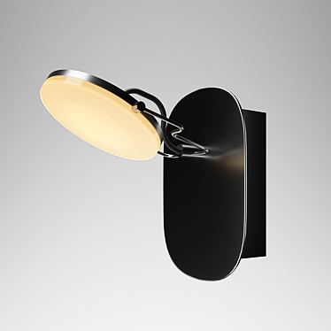 Compact Wall Sconce: Efficient Illumination 3D model image 1 