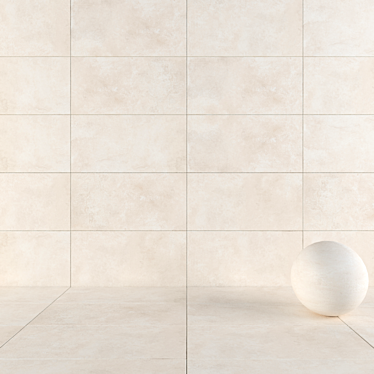 Concrete Textured Wall Tiles 3D model image 1 