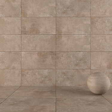 Concrete Suite Taupe Wall Tiles 3D model image 1 