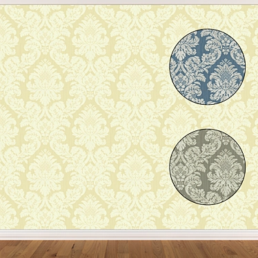 Versatile Wallpaper Set - 3 Seamless Textures 3D model image 1 