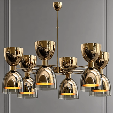 SOFO Brass Pendant Lamp 3D model image 1 