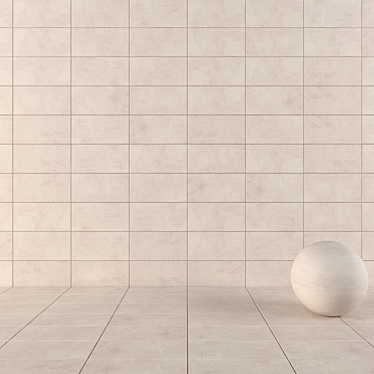 ARES Ivory Concrete Wall Tiles 3D model image 1 