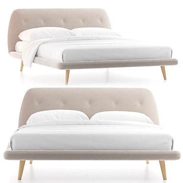 OGOGO Bed Loa - Sleek and Stylish Double Bed 3D model image 1 