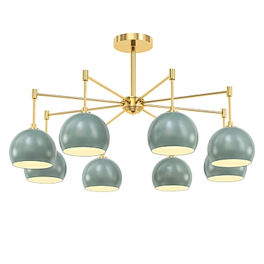 OST Modern Brass Pendant Chandelier 3D model image 1 