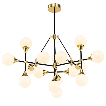 Modern Baton Chandelier: Sleek Elegance 3D model image 1 